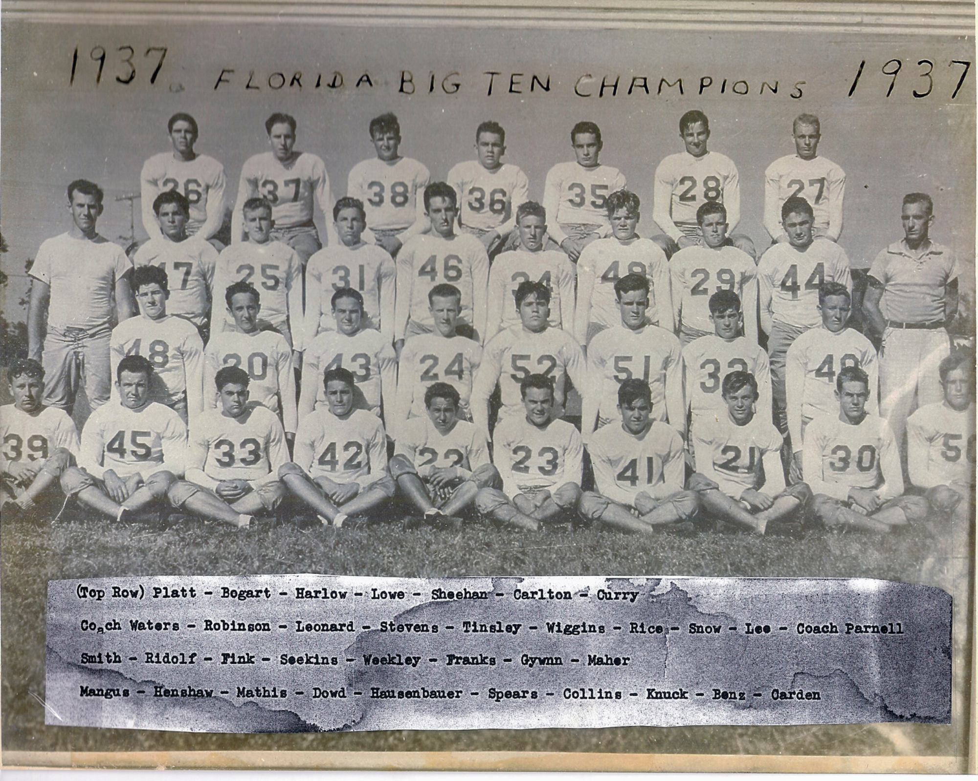 1937 Florida Big Ten Champions - Edison High